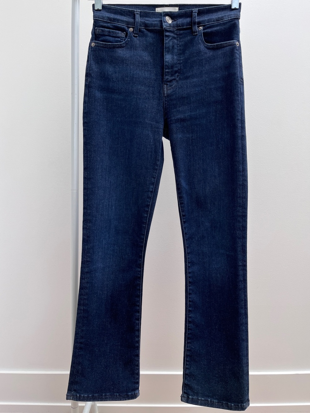 Frame Denim Dark Indigo Straight Leg Jeans